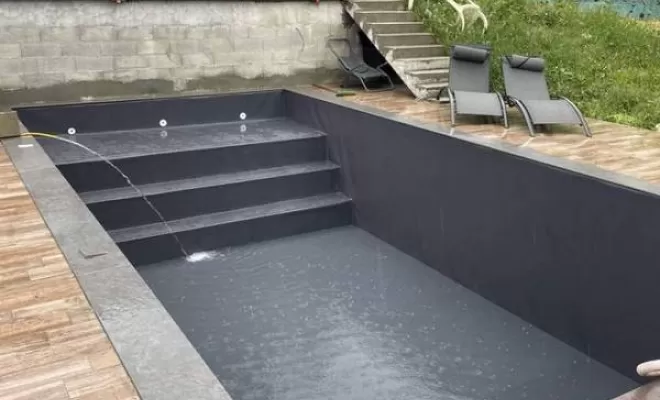 Pose de revêtement en PVC armé pour piscine à Scionzier, Scionzier, Garden Art